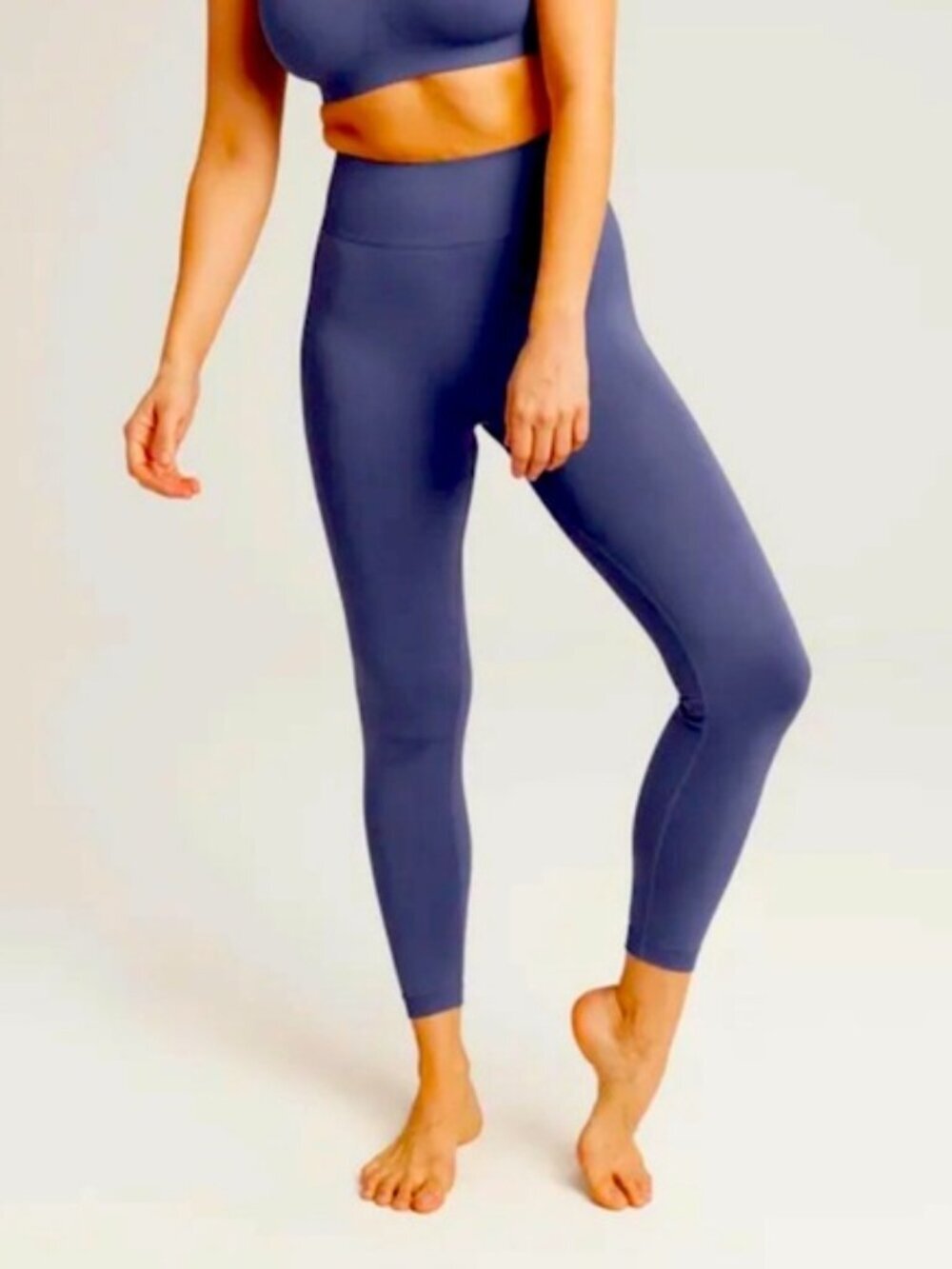 Knix NEW Good to Go Seamless Legging High Waist Rise Stretch Active Pant Blue XL